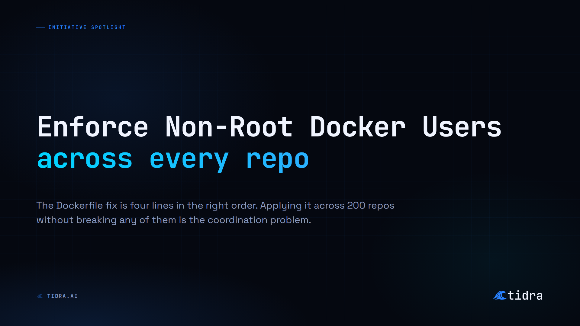 Enforce non-root Docker users across every repo in your org