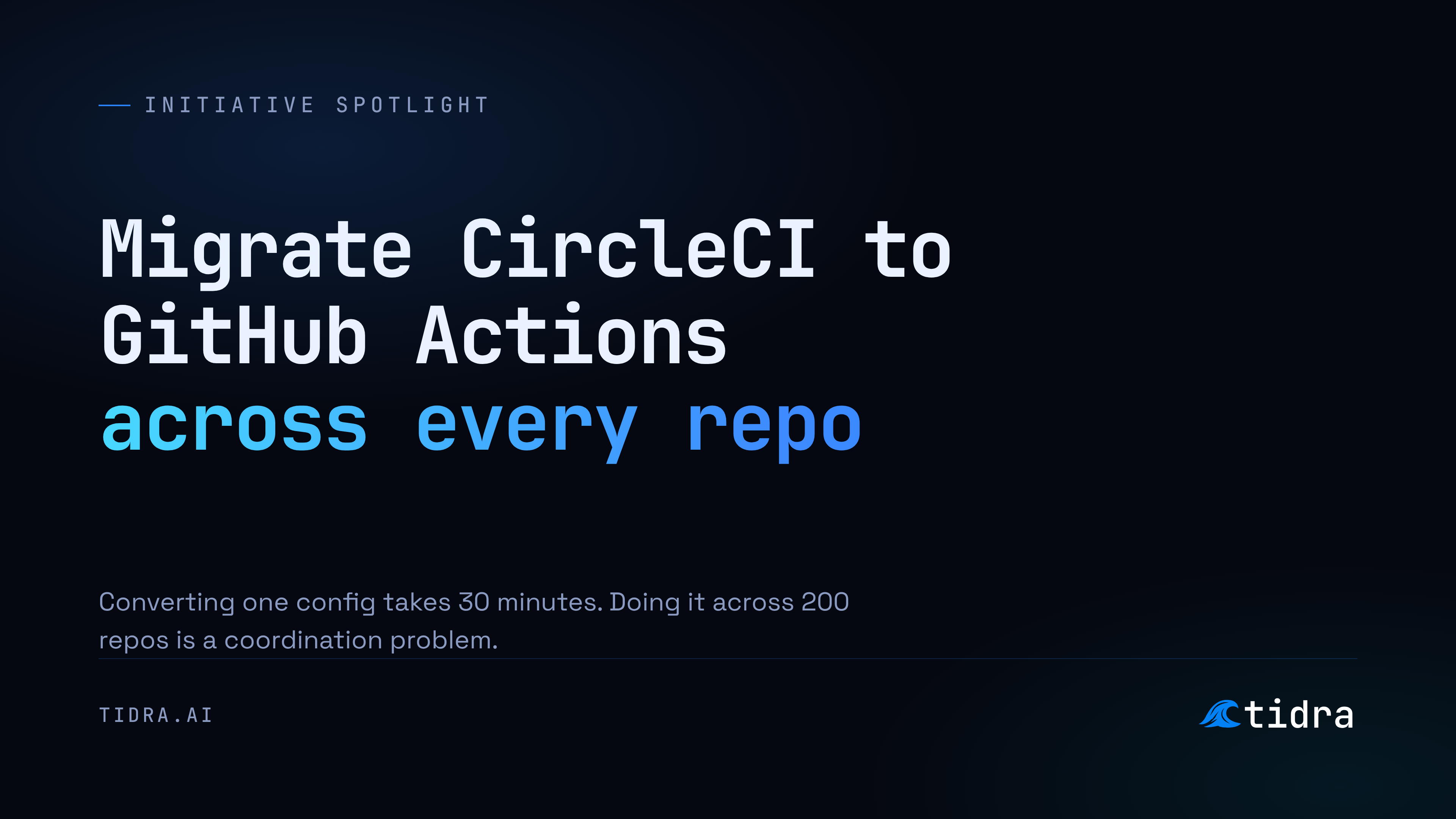 Migrate CircleCI to GitHub Actions across every repo