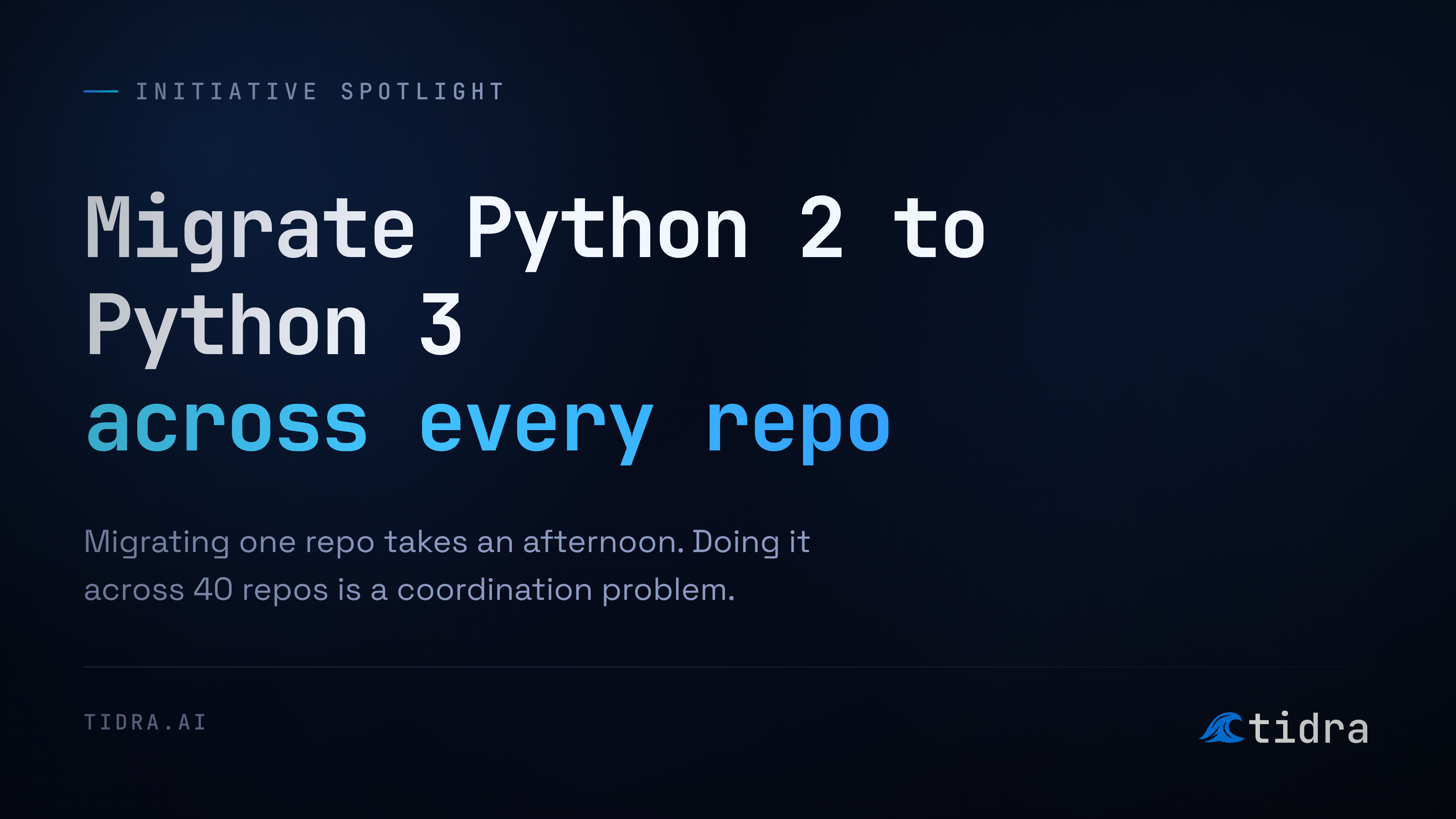 Migrate Python 2 to Python 3 across every repo in your org