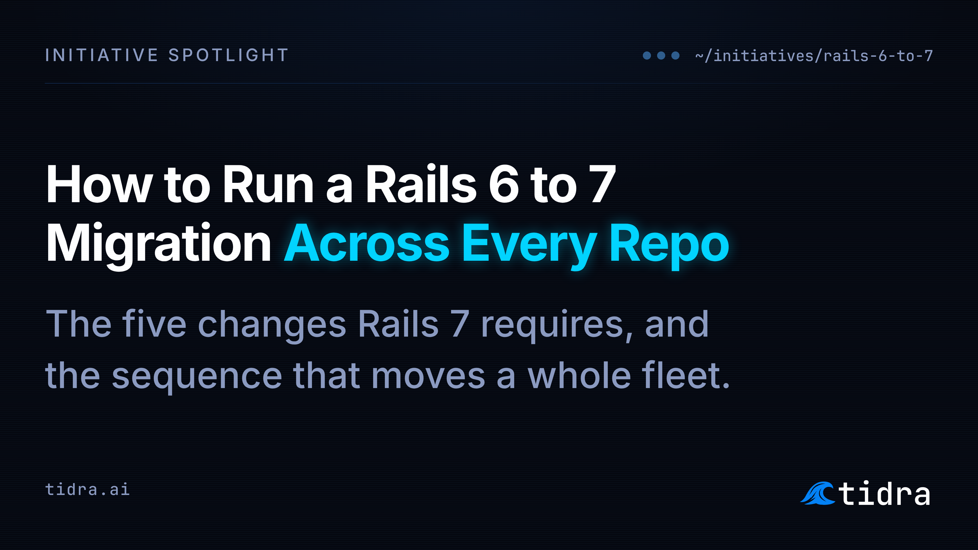 Rails 6 to 7 migration across every repository